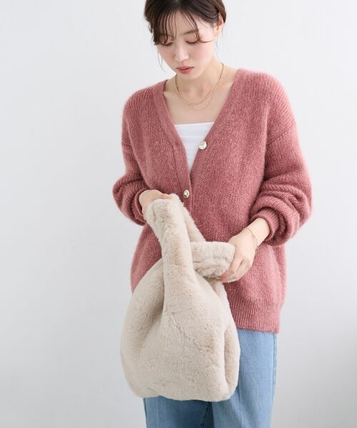 le.coeur blanc / ルクールブラン トートバッグ | 《WEB限定アイテム》フェイクファーマルシェバッグ | 詳細9