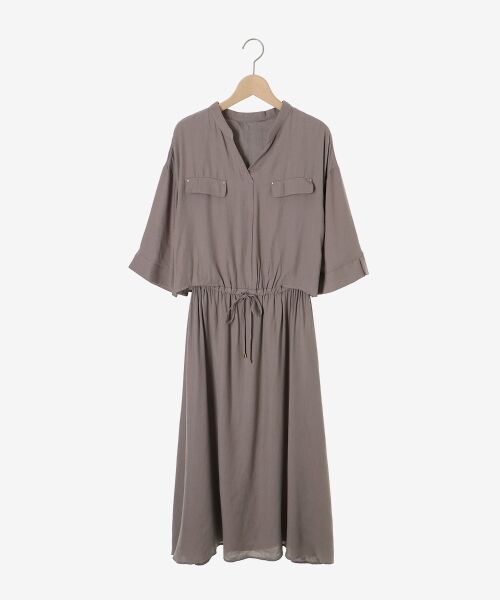 le.coeur blanc / ルクールブラン ロング・マキシ丈ワンピース | リネンライクハーフスリーブワンピース | 詳細13