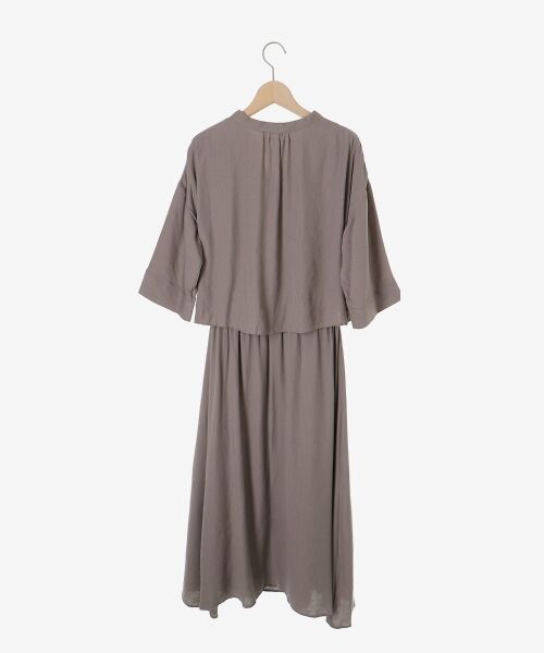 le.coeur blanc / ルクールブラン ロング・マキシ丈ワンピース | リネンライクハーフスリーブワンピース | 詳細27
