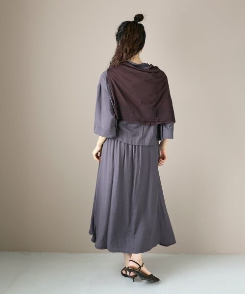 le.coeur blanc / ルクールブラン ロング・マキシ丈ワンピース | リネンライクハーフスリーブワンピース | 詳細6