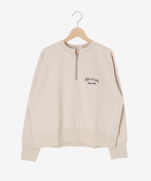 le.coeur blanc / ルクールブラン スウェット | 刺繍入りハーフジップスウェット | 詳細12