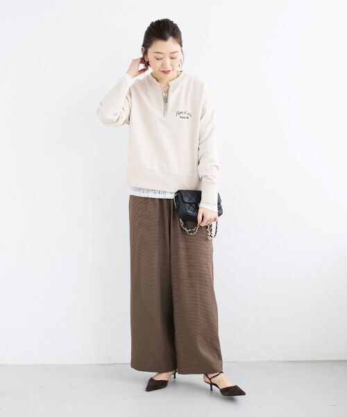 le.coeur blanc / ルクールブラン スウェット | 刺繍入りハーフジップスウェット | 詳細16