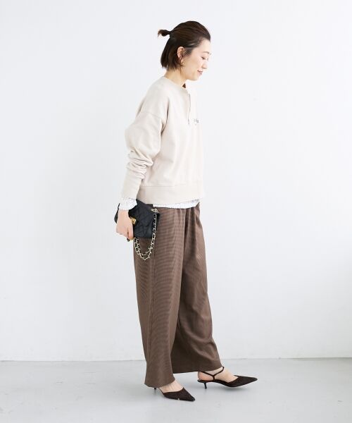 le.coeur blanc / ルクールブラン スウェット | 刺繍入りハーフジップスウェット | 詳細17