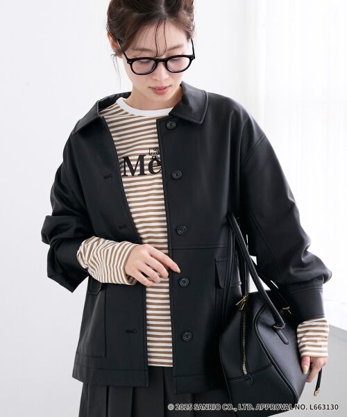 le.coeur blanc / ルクールブラン カットソー | 【HELLO KITTY】Merci刺繍ボーダーロンT | 詳細12