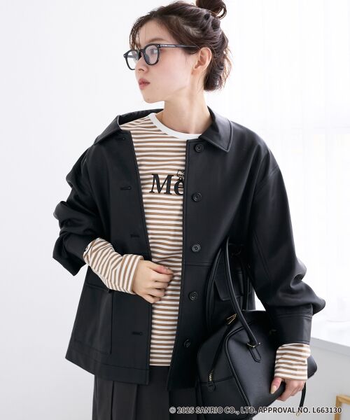 le.coeur blanc / ルクールブラン カットソー | 【HELLO KITTY】Merci刺繍ボーダーロンT | 詳細13