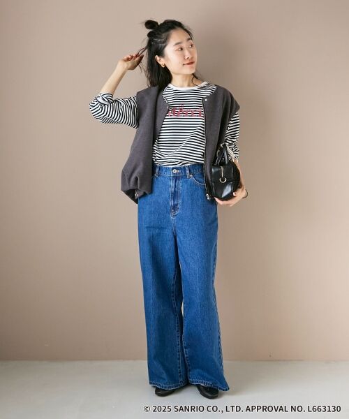 le.coeur blanc / ルクールブラン カットソー | 【HELLO KITTY】Merci刺繍ボーダーロンT | 詳細18