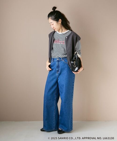 le.coeur blanc / ルクールブラン カットソー | 【HELLO KITTY】Merci刺繍ボーダーロンT | 詳細20