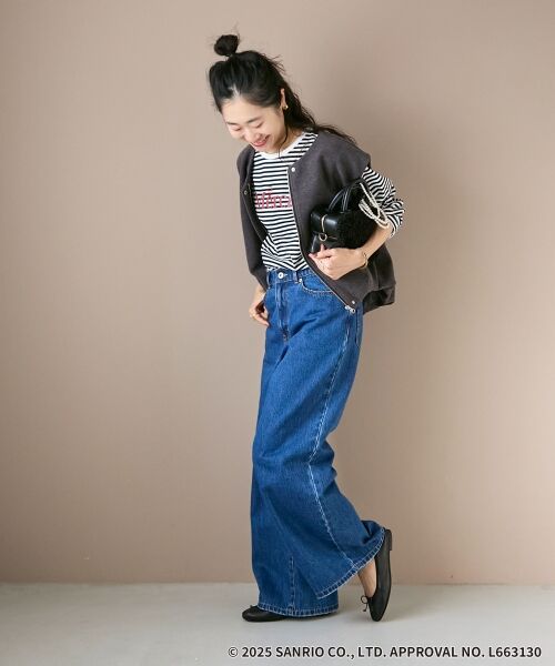 le.coeur blanc / ルクールブラン カットソー | 【HELLO KITTY】Merci刺繍ボーダーロンT | 詳細21