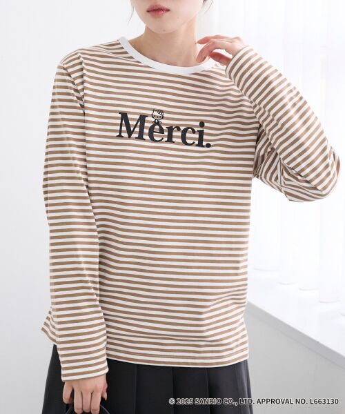le.coeur blanc / ルクールブラン カットソー | 【HELLO KITTY】Merci刺繍ボーダーロンT | 詳細3