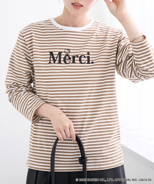 le.coeur blanc / ルクールブラン カットソー | 【HELLO KITTY】Merci刺繍ボーダーロンT | 詳細4