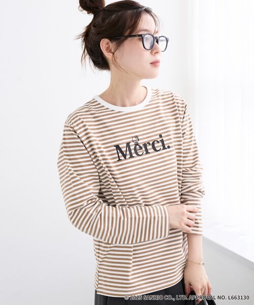 le.coeur blanc / ルクールブラン カットソー | 【HELLO KITTY】Merci刺繍ボーダーロンT | 詳細5