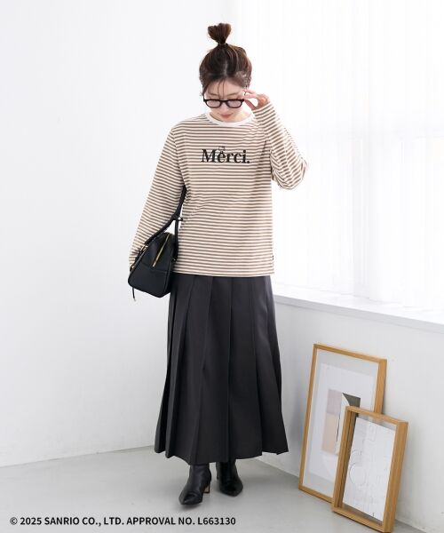 le.coeur blanc / ルクールブラン カットソー | 【HELLO KITTY】Merci刺繍ボーダーロンT | 詳細8