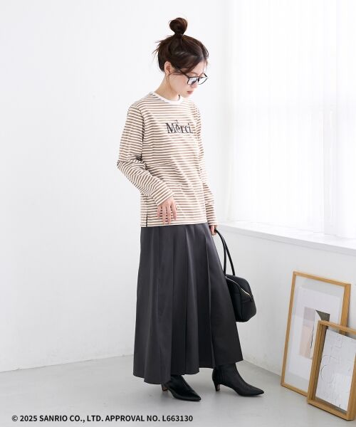 le.coeur blanc / ルクールブラン カットソー | 【HELLO KITTY】Merci刺繍ボーダーロンT | 詳細9
