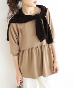 le.coeur blanc / ルクールブラン カットソー | 【吸湿発熱】ギャザーレイヤープルオーバー