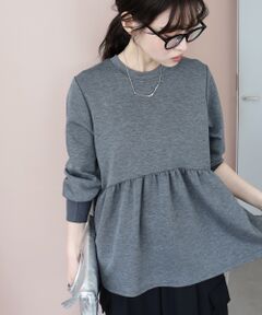 le.coeur blanc / ルクールブラン カットソー | 【吸湿発熱】ギャザーレイヤープルオーバー