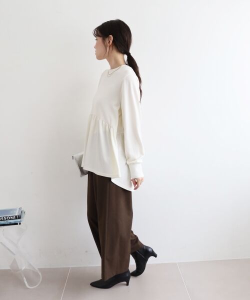 le.coeur blanc / ルクールブラン カットソー | 【吸湿発熱】ギャザーレイヤープルオーバー | 詳細12
