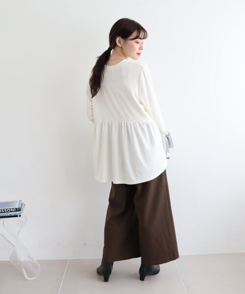 le.coeur blanc / ルクールブラン カットソー | 【吸湿発熱】ギャザーレイヤープルオーバー | 詳細15