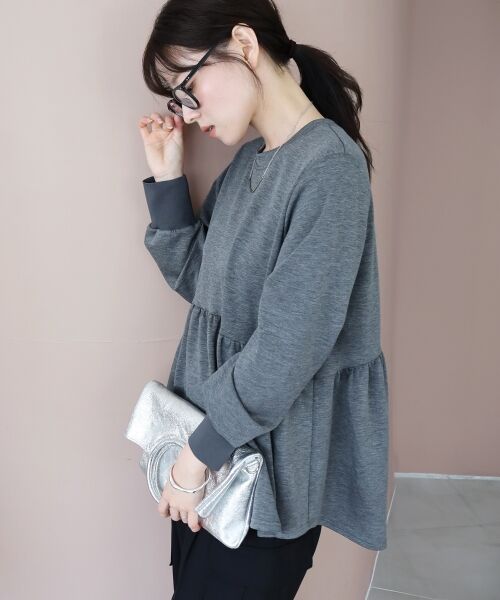 le.coeur blanc / ルクールブラン カットソー | 【吸湿発熱】ギャザーレイヤープルオーバー | 詳細20