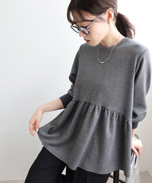 le.coeur blanc / ルクールブラン カットソー | 【吸湿発熱】ギャザーレイヤープルオーバー | 詳細23