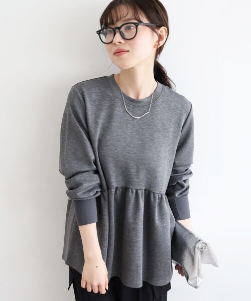 le.coeur blanc / ルクールブラン カットソー | 【吸湿発熱】ギャザーレイヤープルオーバー | 詳細25