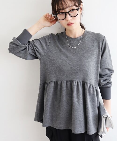 le.coeur blanc / ルクールブラン カットソー | 【吸湿発熱】ギャザーレイヤープルオーバー | 詳細26