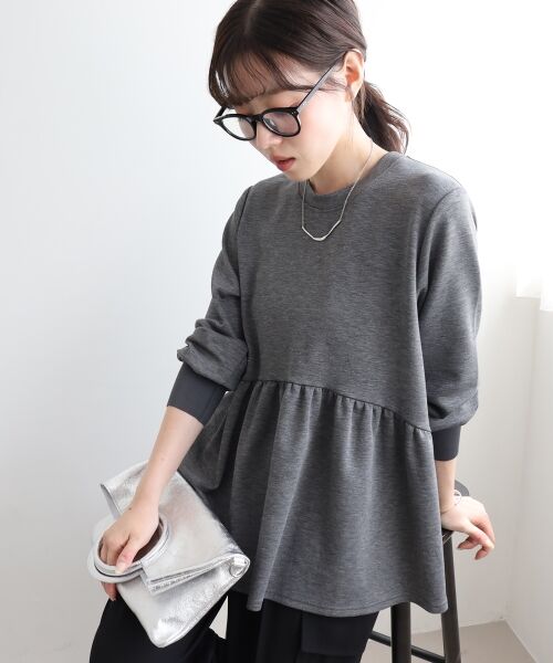 le.coeur blanc / ルクールブラン カットソー | 【吸湿発熱】ギャザーレイヤープルオーバー | 詳細27