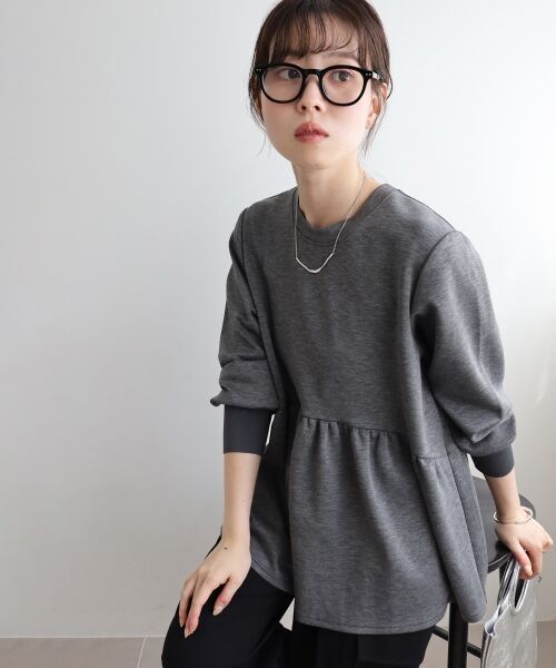 le.coeur blanc / ルクールブラン カットソー | 【吸湿発熱】ギャザーレイヤープルオーバー | 詳細28