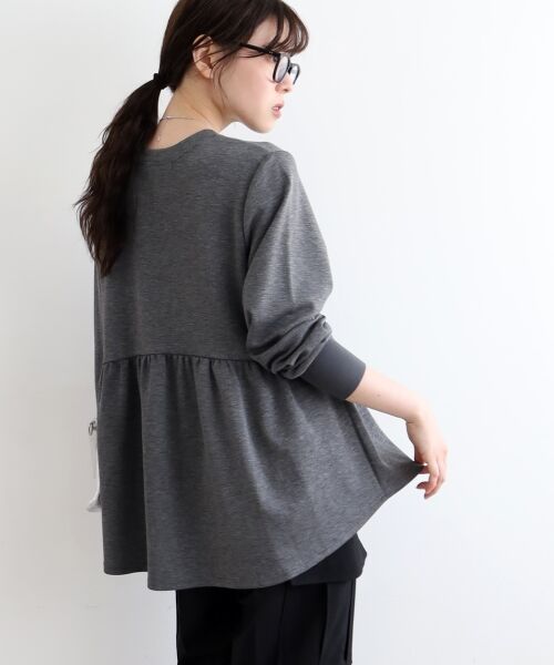 le.coeur blanc / ルクールブラン カットソー | 【吸湿発熱】ギャザーレイヤープルオーバー | 詳細29