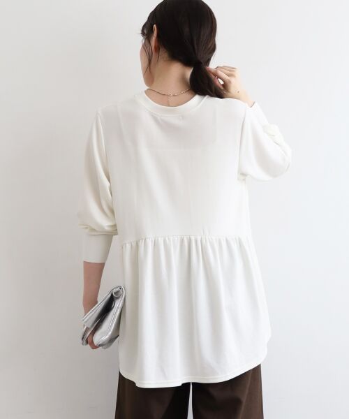 le.coeur blanc / ルクールブラン カットソー | 【吸湿発熱】ギャザーレイヤープルオーバー | 詳細7