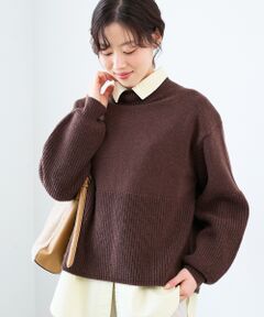 le.coeur blanc / ルクールブラン ニット・セーター | 片畦キリカエバックデザインニット