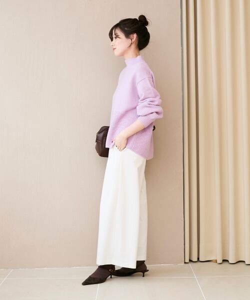 le.coeur blanc / ルクールブラン ニット・セーター | 片畦キリカエバックデザインニット | 詳細11