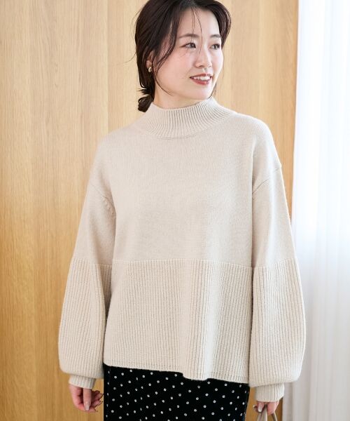 le.coeur blanc / ルクールブラン ニット・セーター | 片畦キリカエバックデザインニット | 詳細14