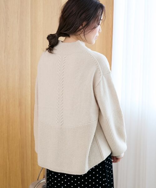 le.coeur blanc / ルクールブラン ニット・セーター | 片畦キリカエバックデザインニット | 詳細15
