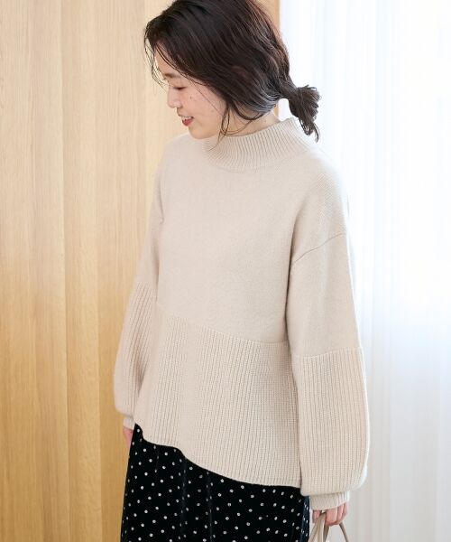 le.coeur blanc / ルクールブラン ニット・セーター | 片畦キリカエバックデザインニット | 詳細16