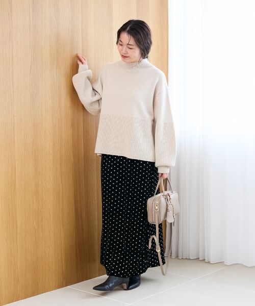 le.coeur blanc / ルクールブラン ニット・セーター | 片畦キリカエバックデザインニット | 詳細20