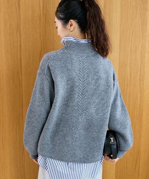 le.coeur blanc / ルクールブラン ニット・セーター | 片畦キリカエバックデザインニット | 詳細26