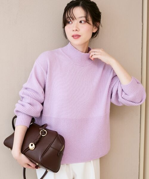 le.coeur blanc / ルクールブラン ニット・セーター | 片畦キリカエバックデザインニット | 詳細3