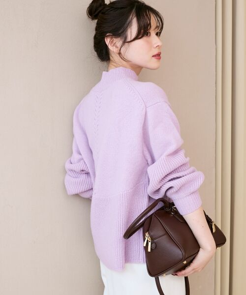 le.coeur blanc / ルクールブラン ニット・セーター | 片畦キリカエバックデザインニット | 詳細5