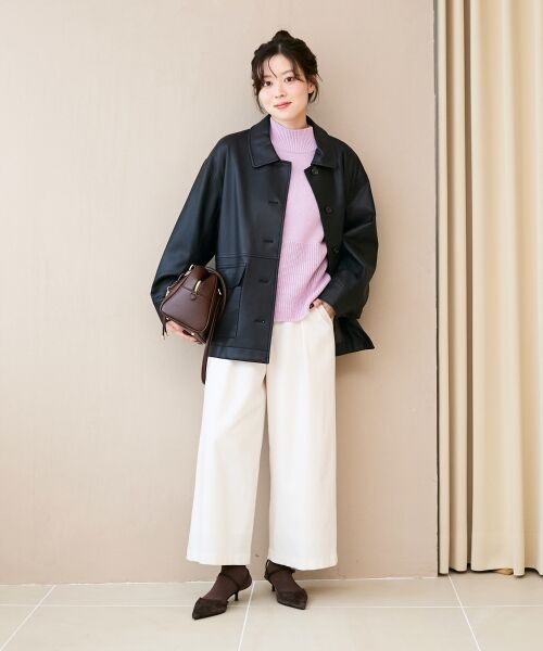 le.coeur blanc / ルクールブラン ニット・セーター | 片畦キリカエバックデザインニット | 詳細7