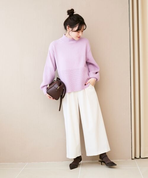 le.coeur blanc / ルクールブラン ニット・セーター | 片畦キリカエバックデザインニット | 詳細8