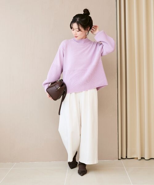 le.coeur blanc / ルクールブラン ニット・セーター | 片畦キリカエバックデザインニット | 詳細9