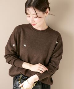 le.coeur blanc / ルクールブラン ニット・セーター | 《手洗い可能》スター刺繍ニットプルオーバー