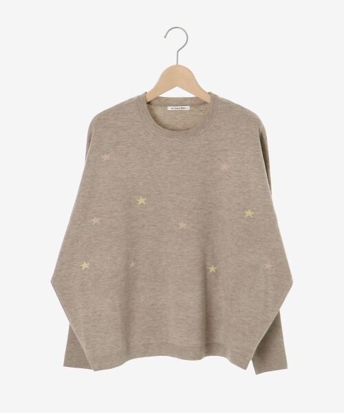 le.coeur blanc / ルクールブラン ニット・セーター | 《手洗い可能》スター刺繍ニットプルオーバー | 詳細1