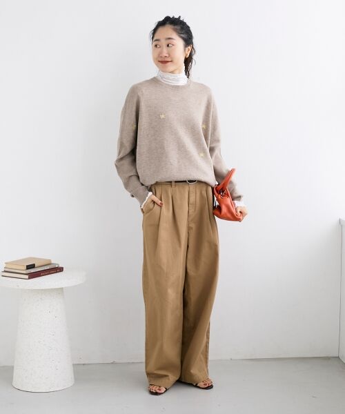 le.coeur blanc / ルクールブラン ニット・セーター | 《手洗い可能》スター刺繍ニットプルオーバー | 詳細12