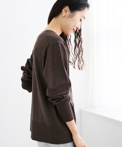 le.coeur blanc / ルクールブラン ニット・セーター | フレーズロゴ刺繍Vネックニット | 詳細13