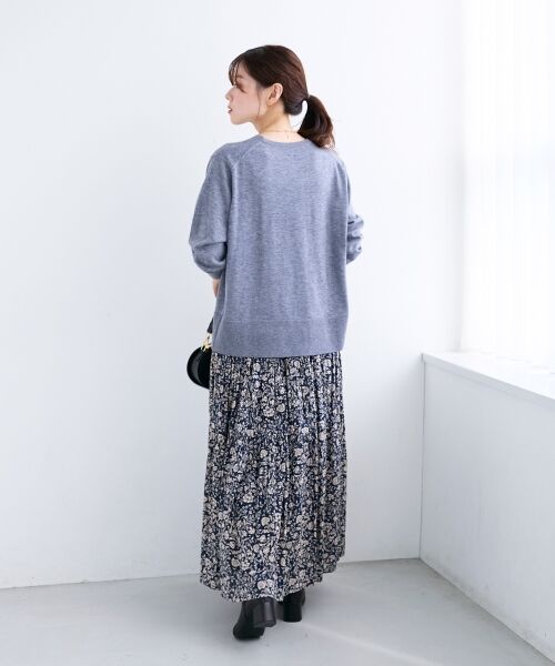 le.coeur blanc / ルクールブラン ニット・セーター | フレーズロゴ刺繍Vネックニット | 詳細9