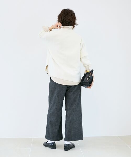 le.coeur blanc / ルクールブラン ニット・セーター | 《手洗い可能》ネック刺繍クルーネックニット | 詳細10