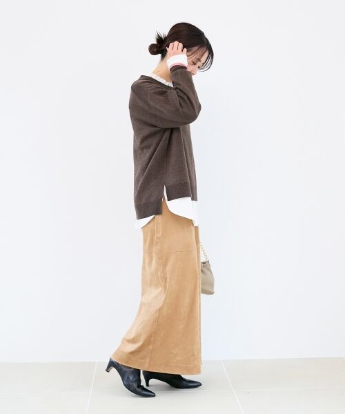 le.coeur blanc / ルクールブラン ニット・セーター | 《手洗い可能》ネック刺繍クルーネックニット | 詳細19