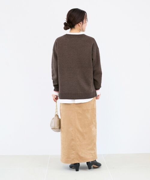 le.coeur blanc / ルクールブラン ニット・セーター | 《手洗い可能》ネック刺繍クルーネックニット | 詳細20