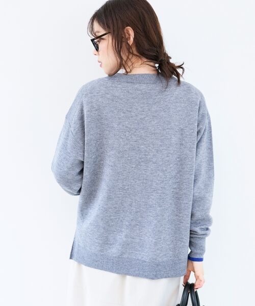 le.coeur blanc / ルクールブラン ニット・セーター | 《手洗い可能》ネック刺繍クルーネックニット | 詳細30